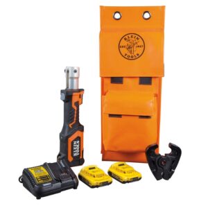 Klein BAT207T2 20V 7 Ton Cable Crimper 2.0AH Kit with 1-Jaw