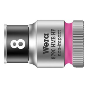 Wera 003742 8790 HMB HF 8.0 3/8" Drive Zyklop Socket with Holding Function, 8.0mm