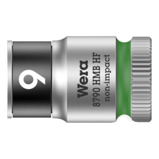 Wera 003743 8790 HMB HF 9.0 3/8" Drive Zyklop Socket with Holding Function, 9.0mm