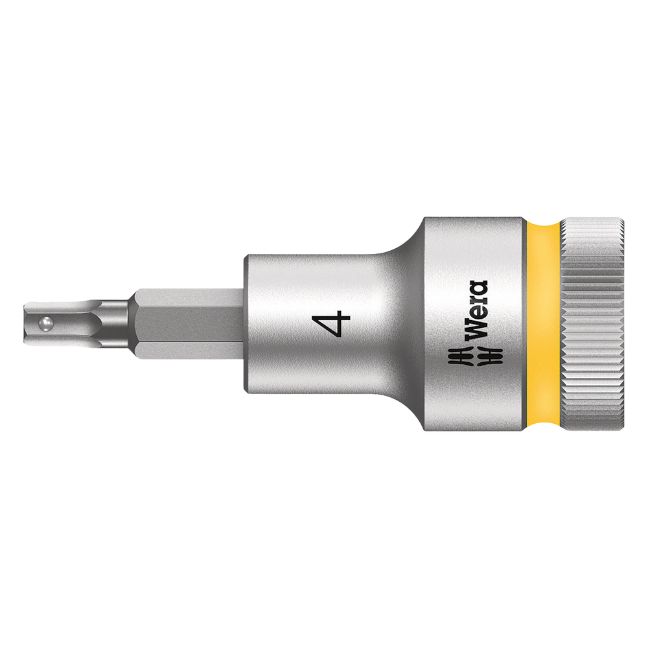Wera 003820 C HF Zyklop 1/2" Drive Hex-Plus Bit Socket with Holding Function-4.0mm
