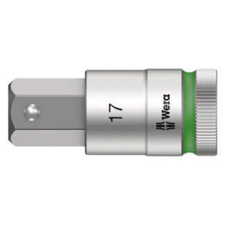 Wera 003828 C HF Zyklop 1/2" Drive Hex-Plus Bit Socket with Holding Function-17.0mm