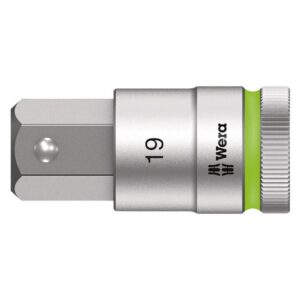 Wera 003829 C HF Zyklop 1/2" Drive Hex-Plus Bit Socket with Holding Function-19.0mm