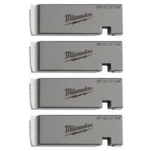 Milwaukee 48-36-1203 1/2"-3/4" HIGH SPEED NPT Universal Pipe Threading Dies
