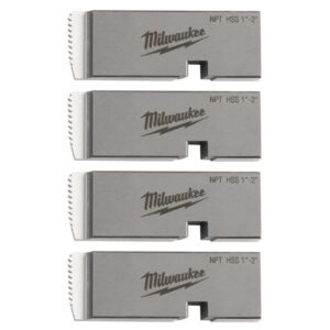 Milwaukee 48-36-1206 1"-2" HIGH SPEED NPT Universal Pipe Threading Dies for Stainless Steel