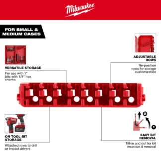 Milwaukee 48-32-9932 Small and Medium Case Rows for Insert Bit Accessories 5-Pack