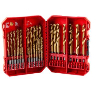 Milwaukee 48-89-4672 SHOCKWAVE IMPACT DUTY RED HELIX Titanium Drill Bit Set 29-Piece