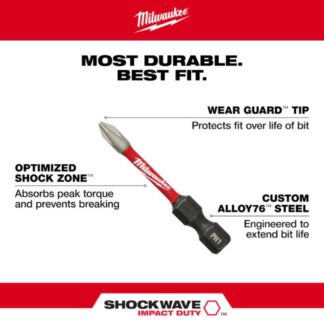 Milwaukee 48-32-4013 SHOCKWAVE IMPACT DUTY Drill and Driver Bit Set 50-Piece