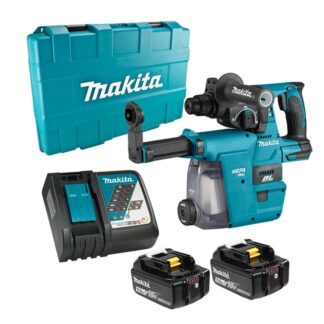 Makita DHR242RTEW 18V LXT 15/16" Brushless Rotary Hammer with Dust Extractor Kit