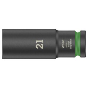 Wera 004837 8790C IMPAKTOR 1/2" Drive Deep Impact Socket, 21mm