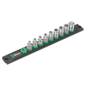 Wera 005420 A 1 1/4" Drive Imperial Zyklop Socket Set with Magnetic Holder 9-Piece