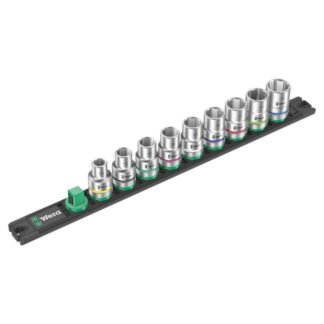 Wera 005460 C 4 1/2" Drive Zyklop Metric Socket Set with Magnetic Holder 9-Piece