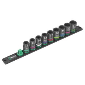 Wera 005490 C 1 IMPAKTOR1/2" Drive Metric Impact Socket Set with Magnetic Holder 9-Piece