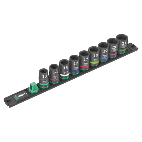 Wera 005490 C 1 IMPAKTOR1/2" Drive Metric Impact Socket Set with Magnetic Holder 9-Piece