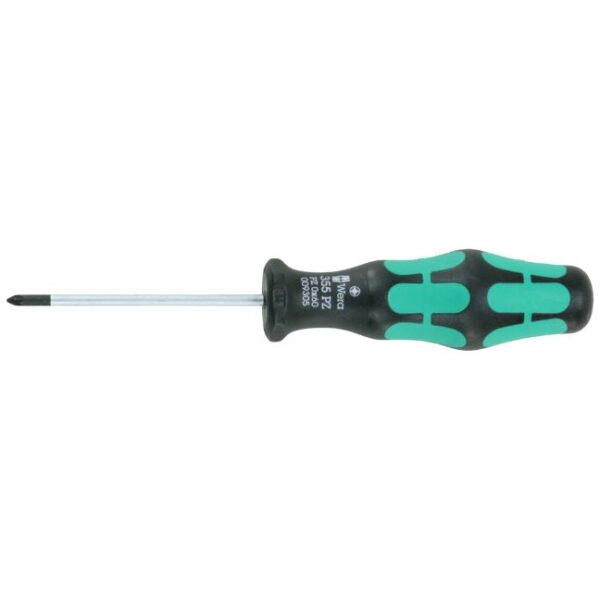 Wera 009305 355 Kraftform Plus PoziDriv Screwdriver PZ0 x 2-3/8" (60 mm)