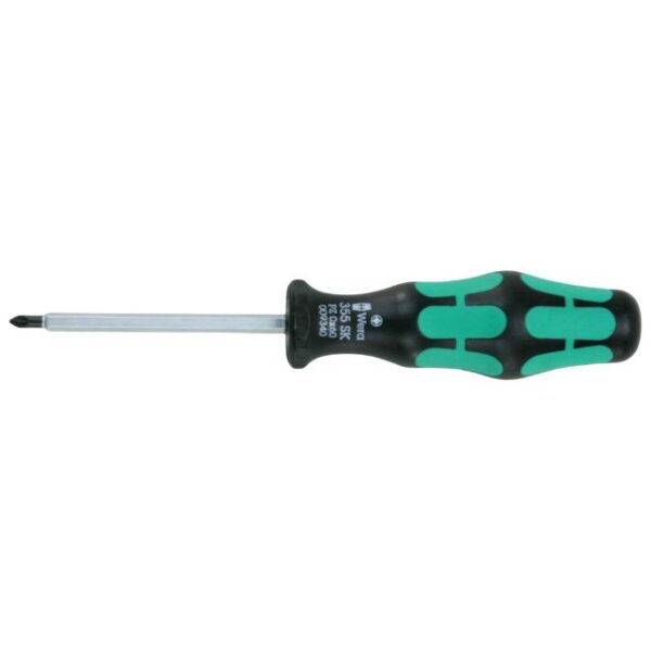 Wera 009340 355 SK PZ #0 x 60mm Kraftform Plus Pozidriv Screwdriver
