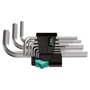 Wera 021406 950/9 Hex-Plus 5 Metric Chrome-Plated L-key Set 9-Piece