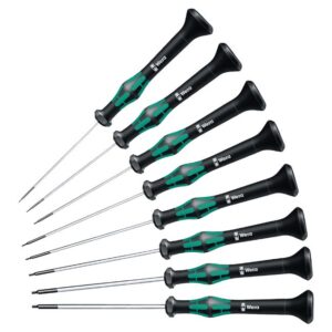 Wera 345274 2054/8 Kraftform Electronic's SAE Micro Hex-Plus Precision Screwdriver Set
