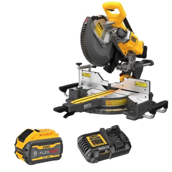 DeWalt DCS781X1 DEWALT 60V MAX 12" Double Bevel Sliding Mitre Saw Kit