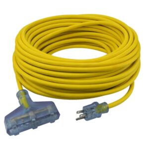 Extension Cord 100ft 12/3 Triple-Yellow