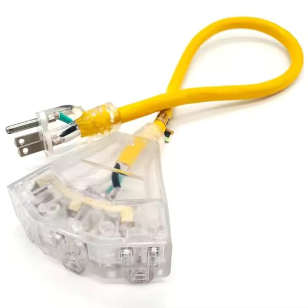 Extension Cord 2ft 123 Triple-Yellow Extension Cord 2ft 12/3 Triple-Yellow