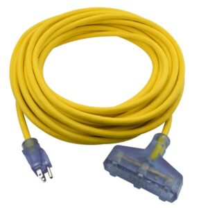 Extension Cord 50ft 12/3 Triple-Yellow