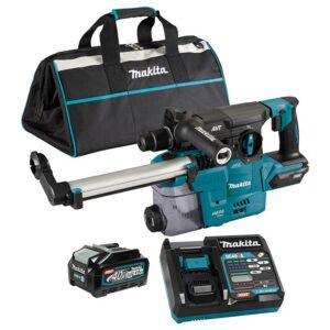 Makita HR008GM202 40V MAX XGT 1-3/16" SDS-Plus Rotary Hamer with DX10 Dust Extraction Attachment