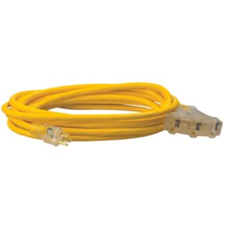 Extension Cord 25' 12/3 Triple-Yellow