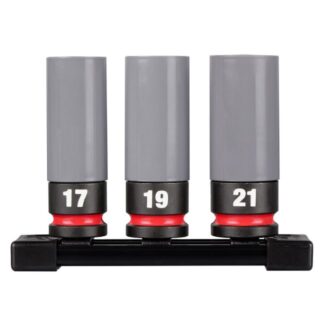 Milwaukee 49-66-7830 SHOCKWAVE IMPACT DUTY 1/2" Drive Metric Lug Nut Wheel Socket Set​ 3-Piece