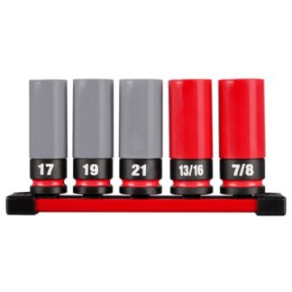 Milwaukee 49-66-7831 SHOCKWAVE IMPACT DUTY 1/2" Drive SAE and Metric Lug Nut Wheel Socket Set​ 5-Piece