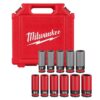 Milwaukee 49-66-7833 SHOCKWAVE IMPACT DUTY 1/2" Drive SAE and Metric Lug Nut Wheel Socket Set​ 11-Piece