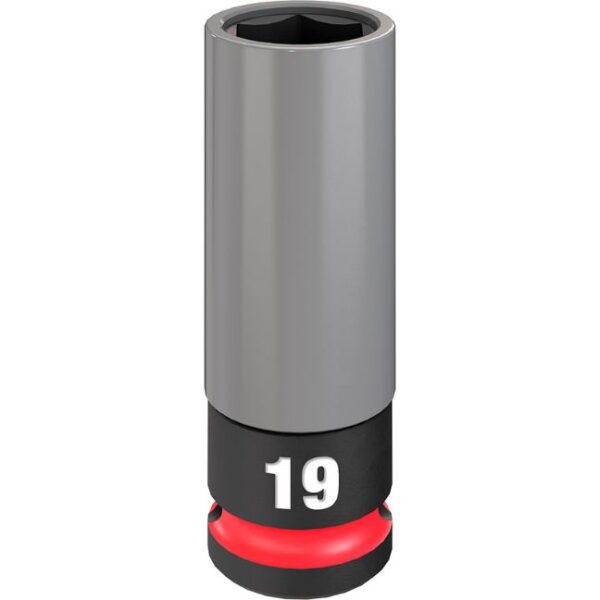 Milwaukee 49-66-7804 SHOCKWAVE IMPACT DUTY 1/2" Drive 19mm Metric Lug Nut Wheel Socket