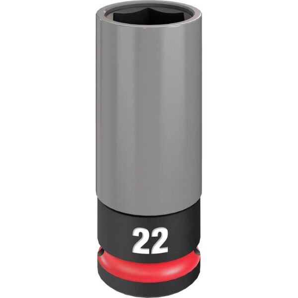 Milwaukee 49-66-7807 SHOCKWAVE IMPACT DUTY 1/2" Drive 22mm Metric Lug Nut Wheel Socket