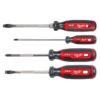 Milwaukee MT200-4 USA Made Cushion Grip Screwdriver Set 4-Piece