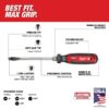 Milwaukee MT200-4 USA Made Cushion Grip PH/SL Screwdriver Set 4-Piece