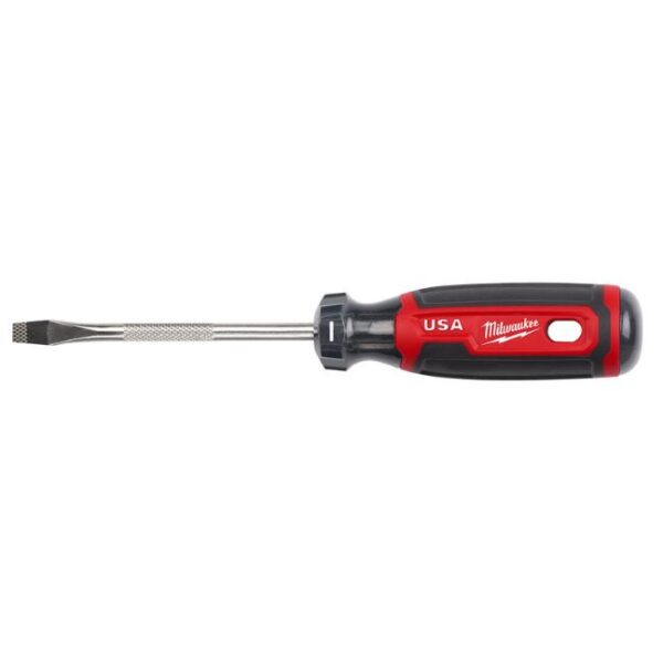 Milwaukee MT206 USA Made 1/4" Slotted x 4" Shank Cushion Grip Screwdriver
