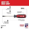 Untitled design - 2023-03-28T092851.520 Milwaukee MT206 USA Made 1/4" Slotted x 4" Shank Cushion Grip Screwdriver