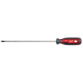 Milwaukee MT213 USA Made 3/16" Cabinet Slotted x 8" Shank Cushion Grip Screwdriver
