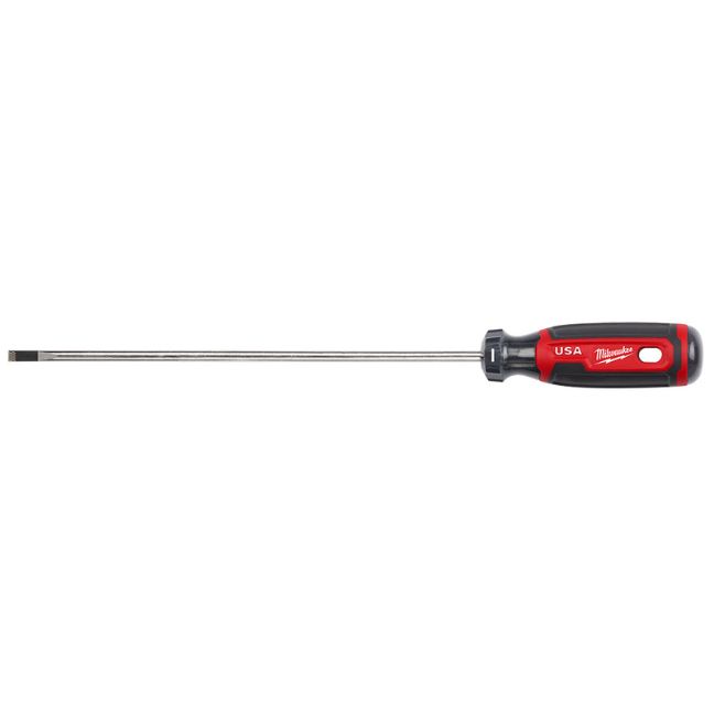 Milwaukee MT213 USA Made 3/16" Cabinet Slotted x 8" Shank Cushion Grip Screwdriver