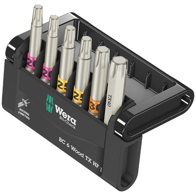 Wera 056470 Bit-Check 6 Wood TORX with Holding Function 6-Piece