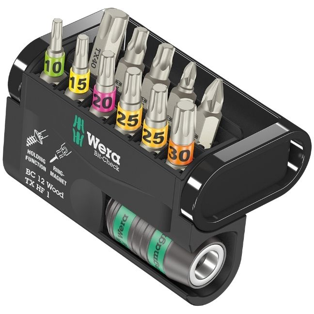 Wera 057435 Bit-Check 12 Wood TORX with Holding Function 12-Piece