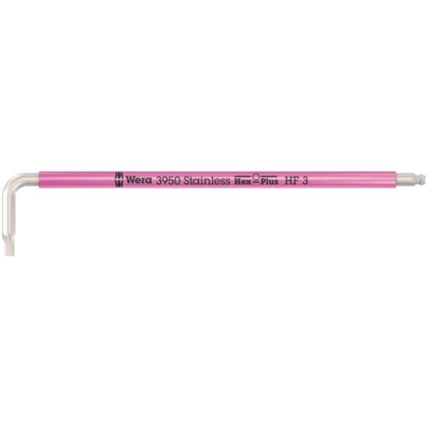 Wera 022693 3950 SPKL Multicolour Metric Stainless Hex L-key with Holding Function, 3.0mm 10-Pack Wera 022693 3950 SPKL Multicolour Metric Stainless Hex L-key with Holding Function, 3.0mm 10-Pack