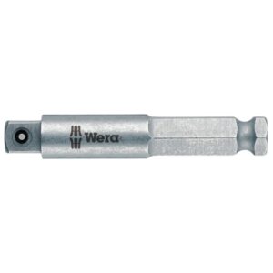 Wera 050510 870/7 Male 1/4" 7/16" Hex to 1/2" Square Drive Adaptor
