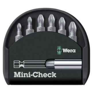 Wera 056296 MINI-CHECK 7 TX Universal 1 Pozidriv Sheet Metal Bit Set