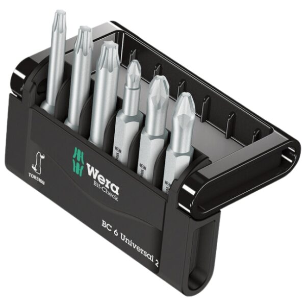 Wera 056473 BIT-CHECK 6 Universal 2 PH/PZ/TX Bit Set Wera 056473 BIT-CHECK 6 Universal 2 PH/PZ/TX Bit Set
