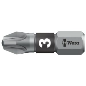 Wera 056724 855/1 BTZ Pozidriv Bitorsion Insert Bit PZ3 x 25mm 10-Pack
