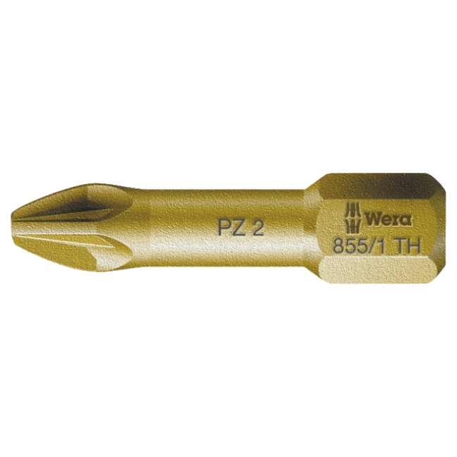 Wera 056910 855/1 TH Pozidriv Wood Bit PZ1 x 25mm 10-Pack