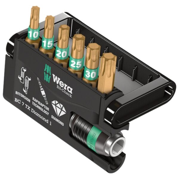 Wera 057415 BIT-CHECK 7 Diamond 1 TORX Insert Bit Set Wera 057415 BIT-CHECK 7 Diamond 1 TORX Insert Bit Set
