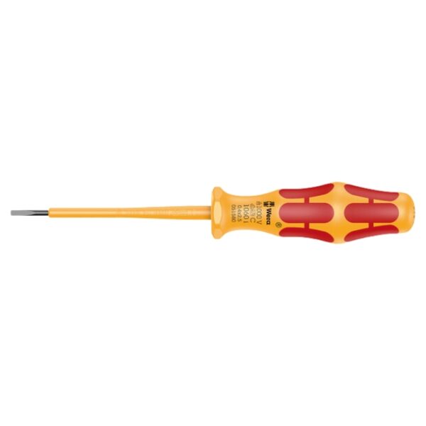 Wera 051580 1060 i Kraftform VDE Slotted Screwdriver 0.4 x 2.5 x 80mm
