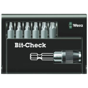 Wera 056158 BIT-CHECK 7 TX BO Security TORX Bit Set