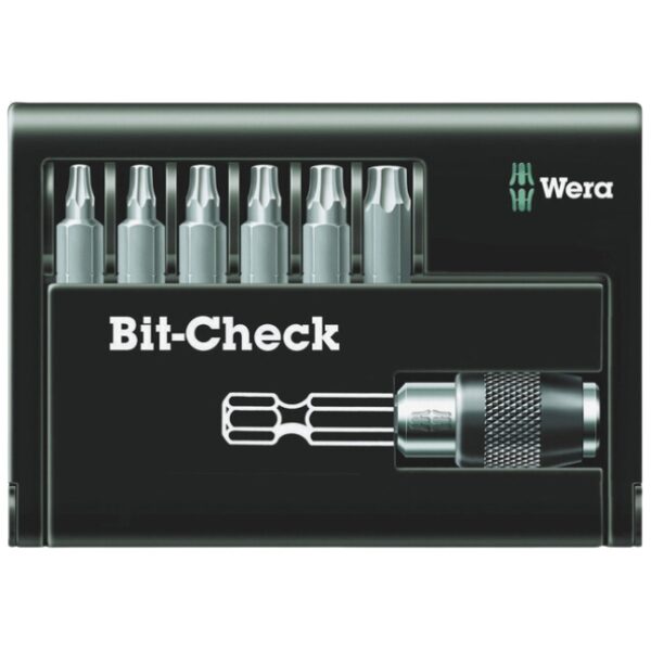 Wera 056158 BIT-CHECK 7 TX BO Security TORX Bit Set